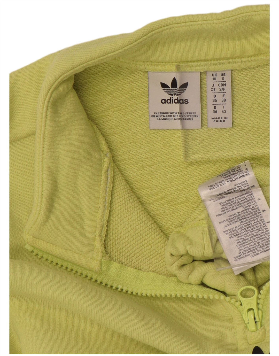 ADIDAS Womens Oversized Crop Graphic Sweatshirt Jumper UK 10 Small Green