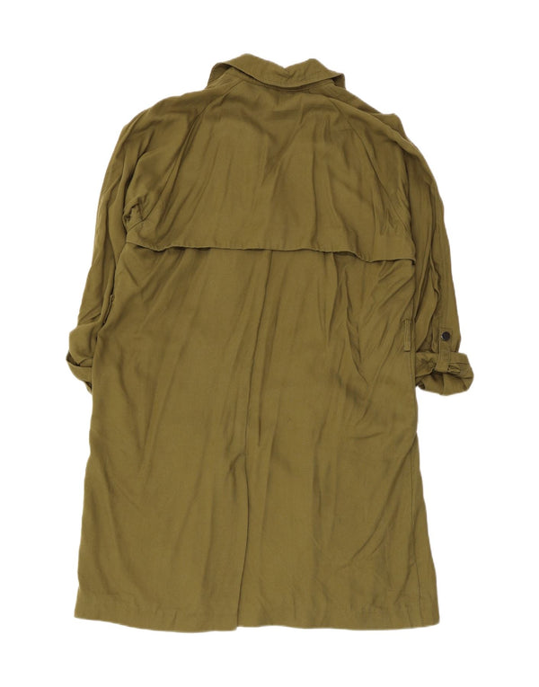 Topshop Kvinder Oversized Trench Coat UK 12 Medium Khaki Lyocell