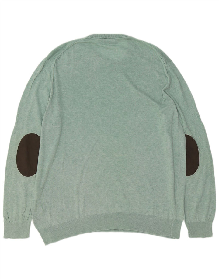 Hackett Herre sweater med rund hals 2XL grøn bomuld