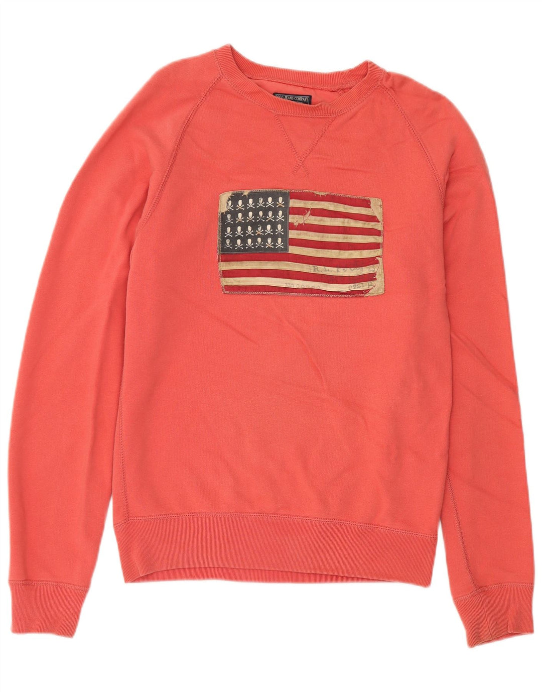 Ralph Lauren Herre Grafisk Sweatshirt Jumper Lille Pink Bomuld