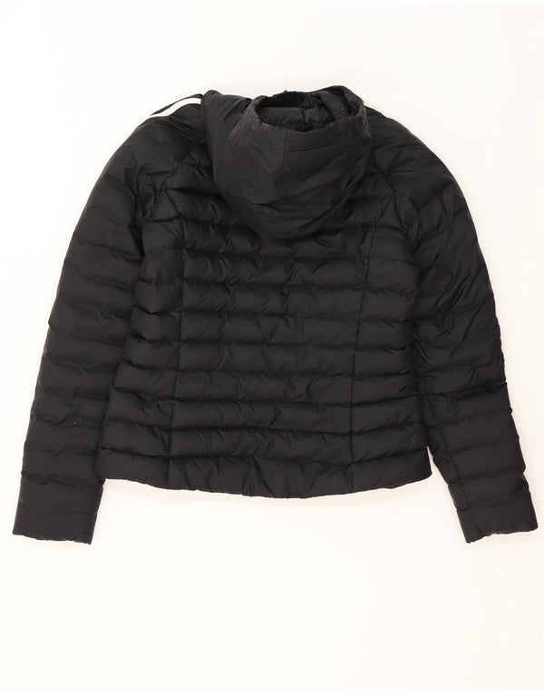 Adidas Polstret hættejakke til kvinder UK 14 Medium Sort Polyester