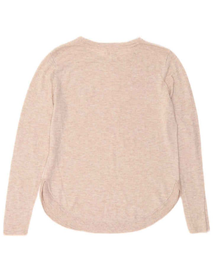 Fedt ansigt dame sweater med rund hals DK 12 medium beige polyester