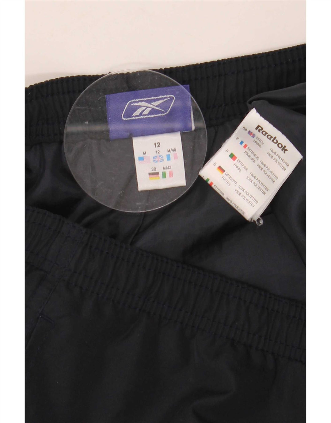 Reebok Womens UK 12 Medium Navy Blue Polyester