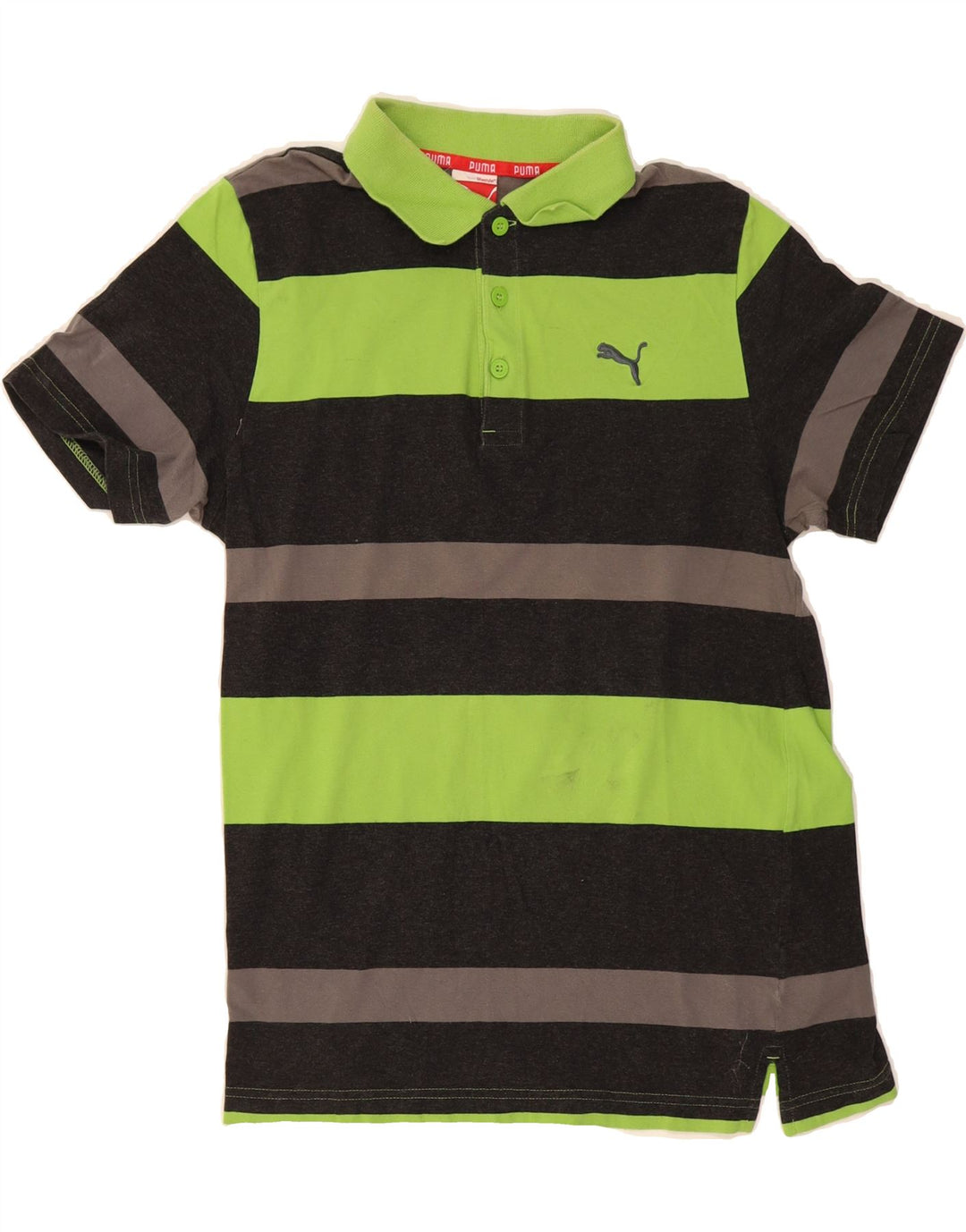 PUMA Mens Polo Shirt Medium Multicoloured Striped Vintage Puma and Second-Hand Puma from Messina Hembry 
