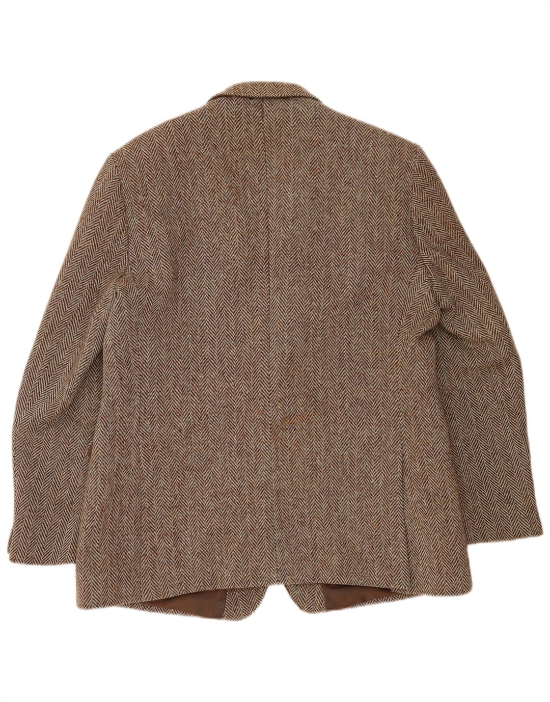 Barker Herre Harris Tweed 2 Button Blazer Jacket UK 46 3XL Brun sildeben