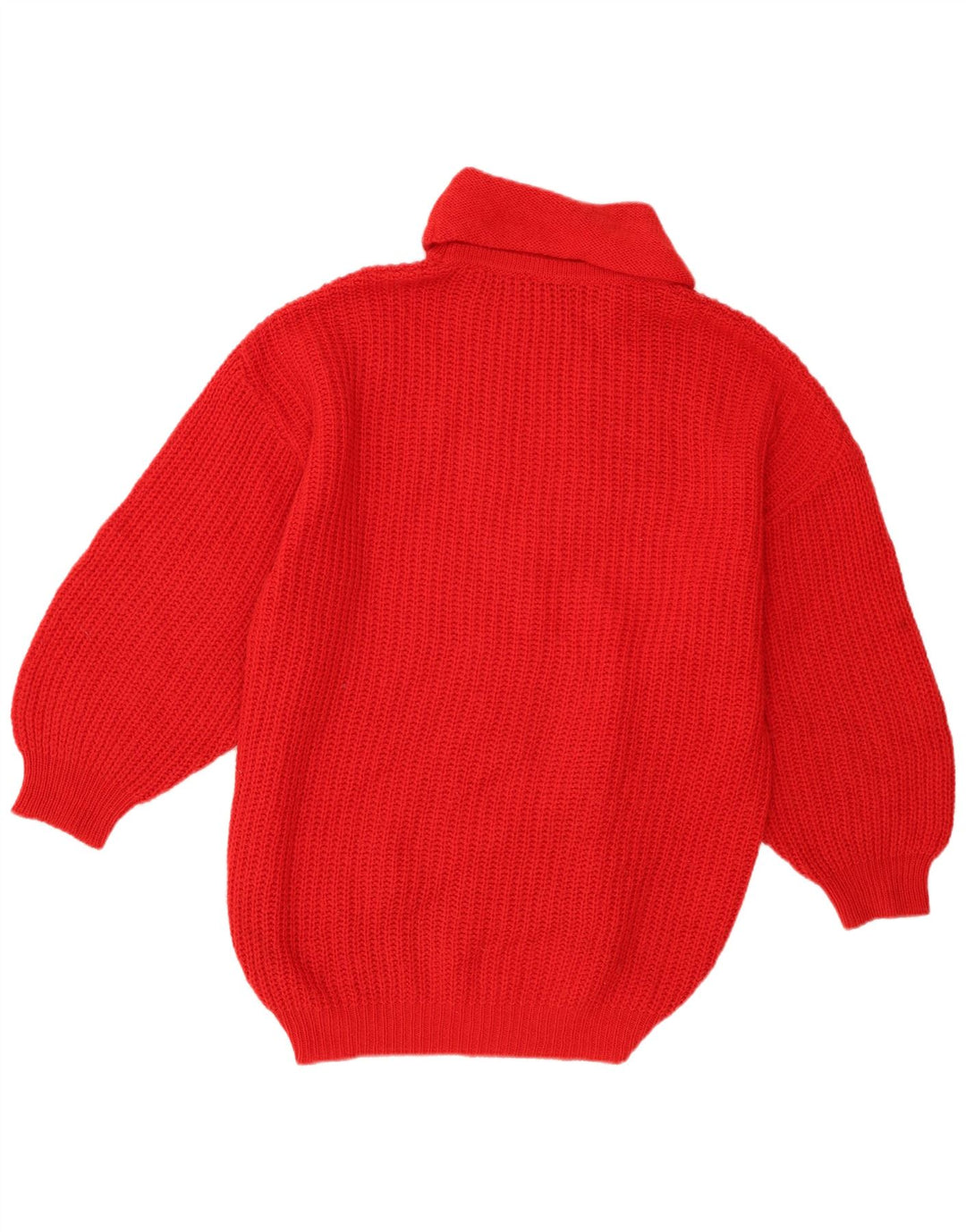 Stefanel Dame Rullehals Sweater UK 18 XL Rød Uld