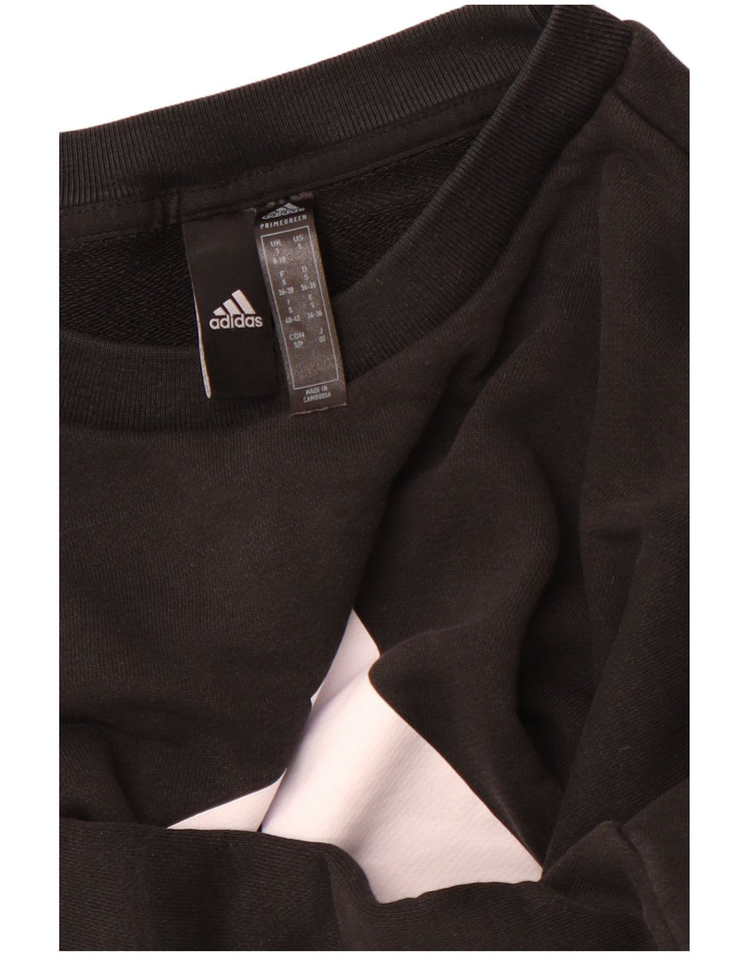 ADIDAS Dame Primegreen Oversized Sweatshirt Jumper UK 8/10 Small Black