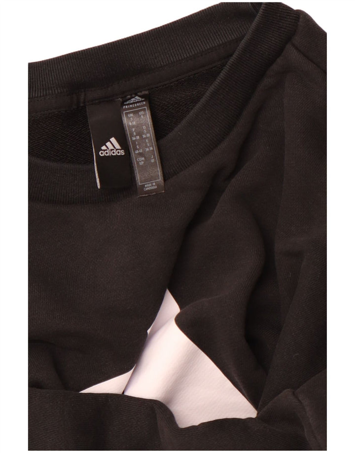 ADIDAS Dame Primegreen Oversized Sweatshirt Jumper UK 8/10 Small Black