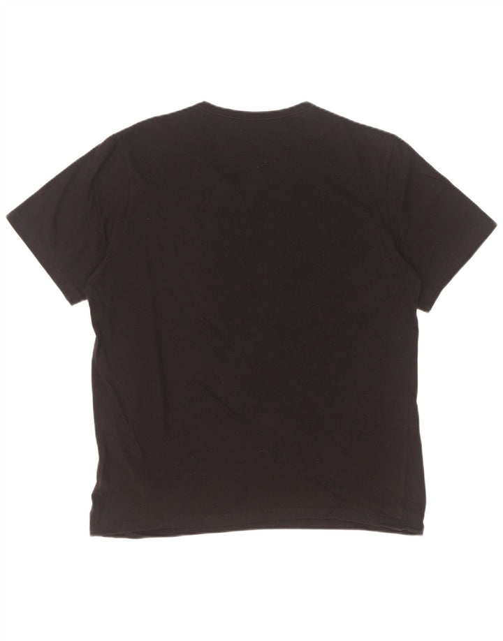 Hugo Boss Herre T-Shirt Top Stor Sort Bomuld