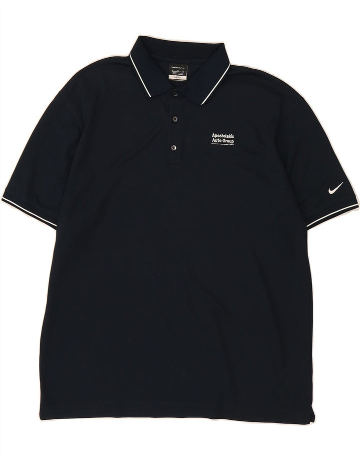 NIKE Mens Dri Fit Polo Shirt XL Navy Blue Polyester Vintage Nike and Second-Hand Nike from Messina Hembry 