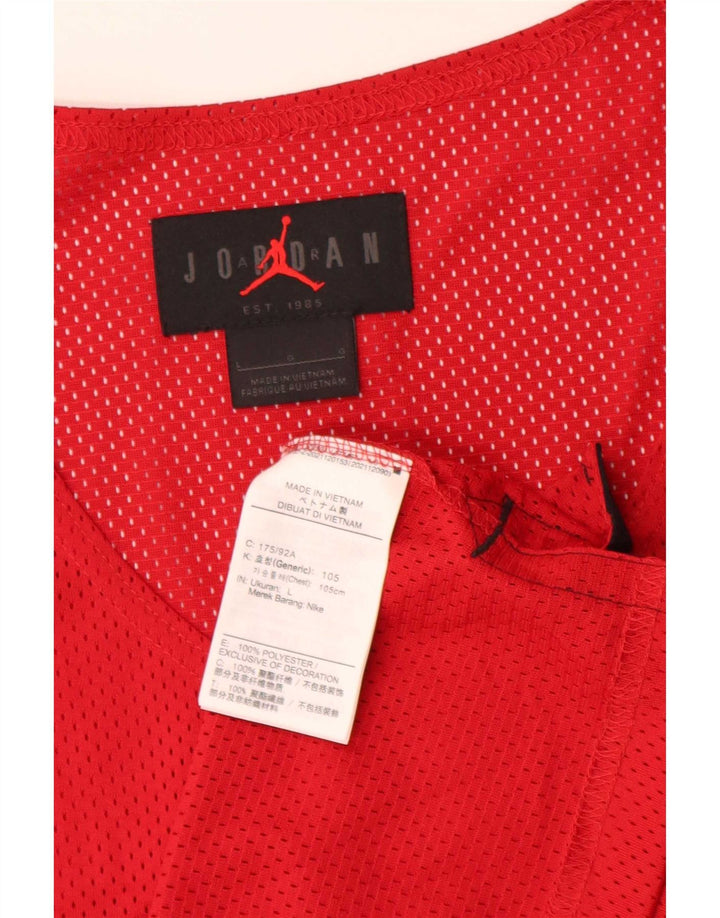 Jordan Herre Dri Fit Vest Top Stor Rød Polyester