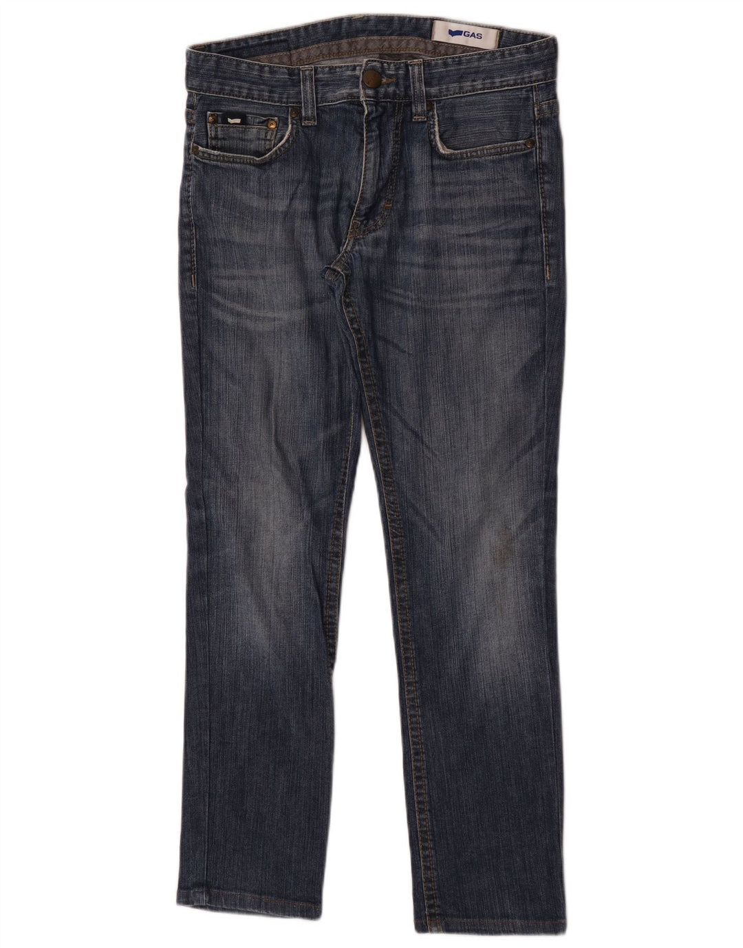 Gas Straight Jeans til mænd W31 L28 Marineblå bomuld