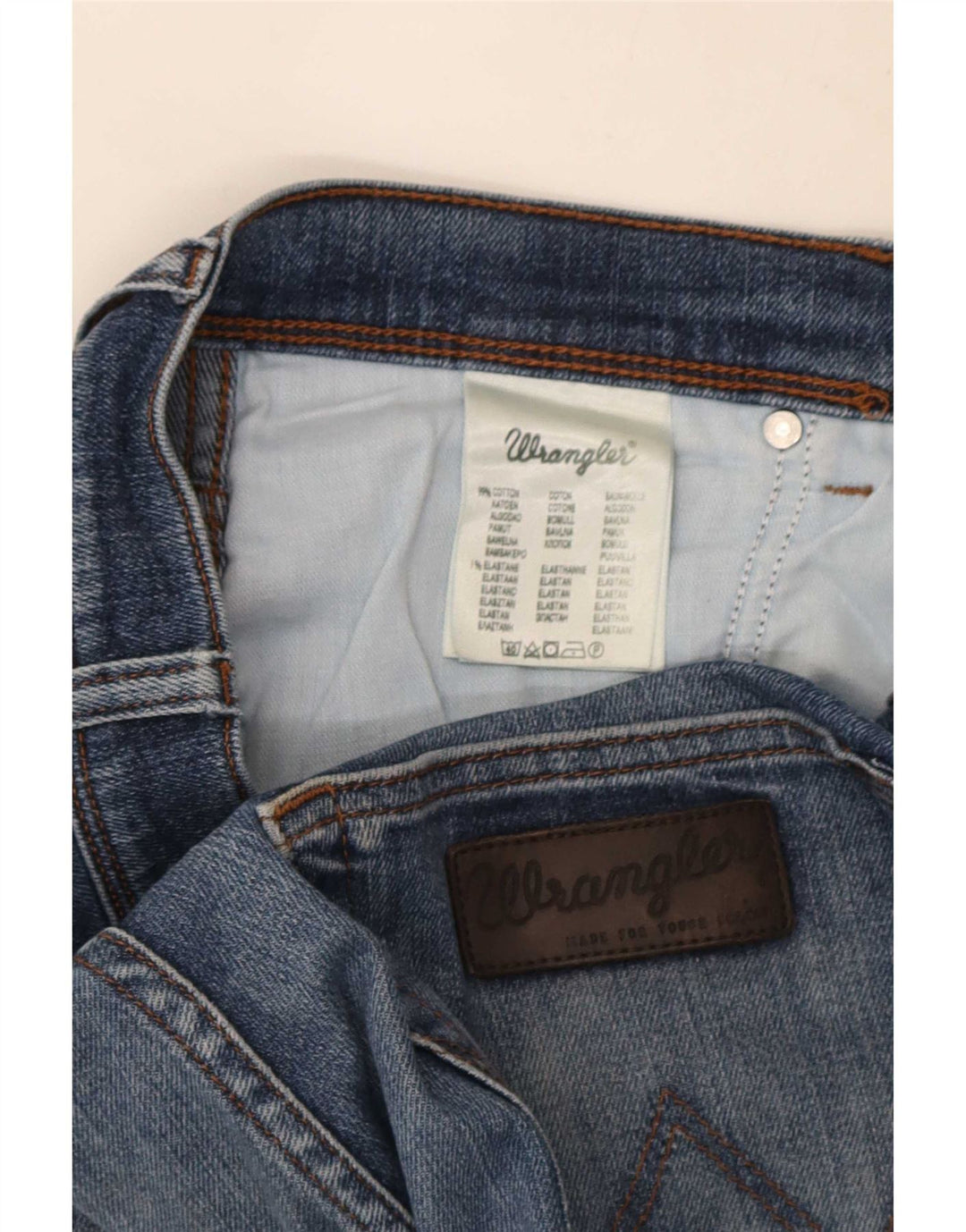 Wrangler Herre Texas Stretch Straight Jeans W34 L32 Blå Bomuld
