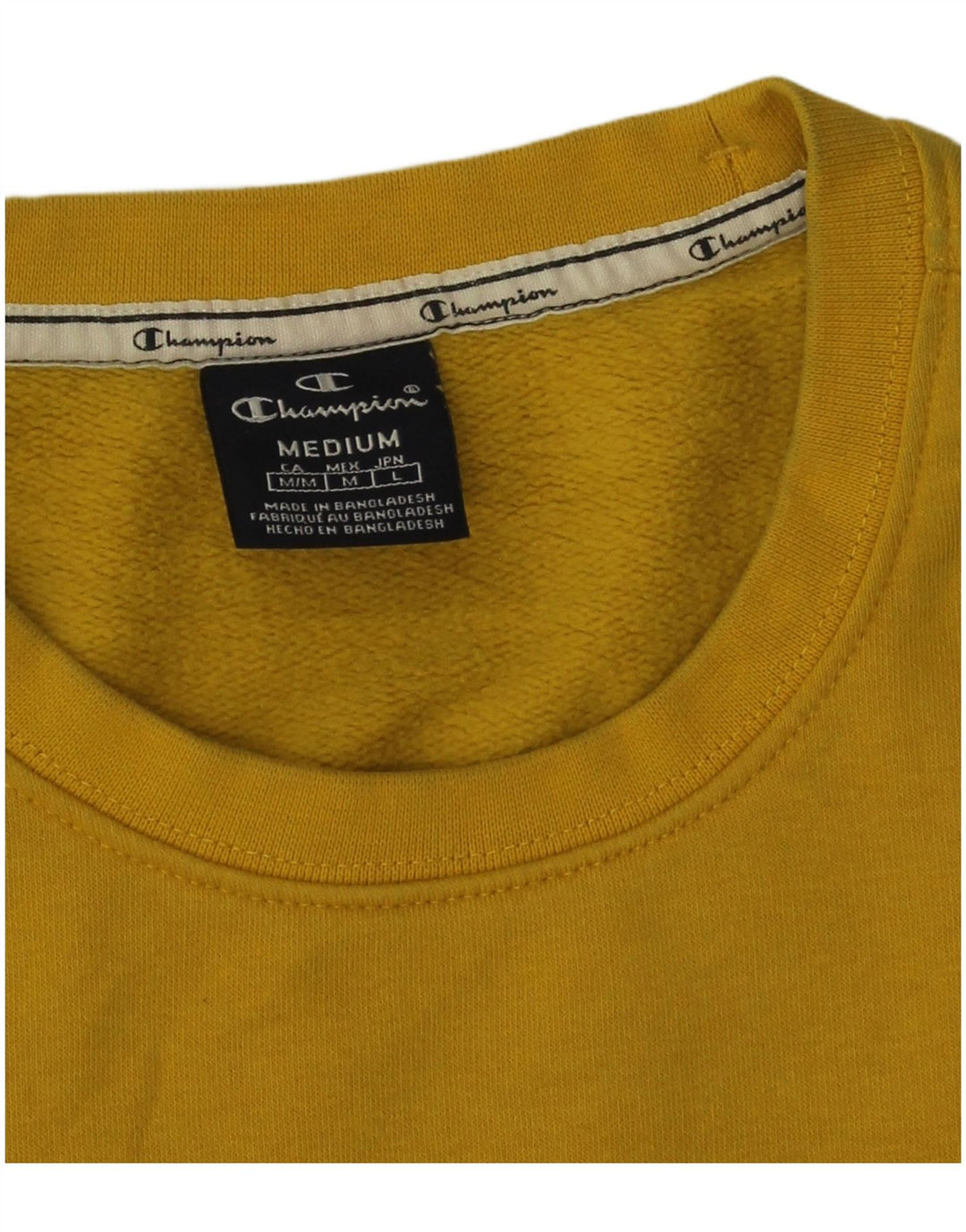 Champion Herre Grafisk Sweatshirt Jumper Medium Gul Bomuld