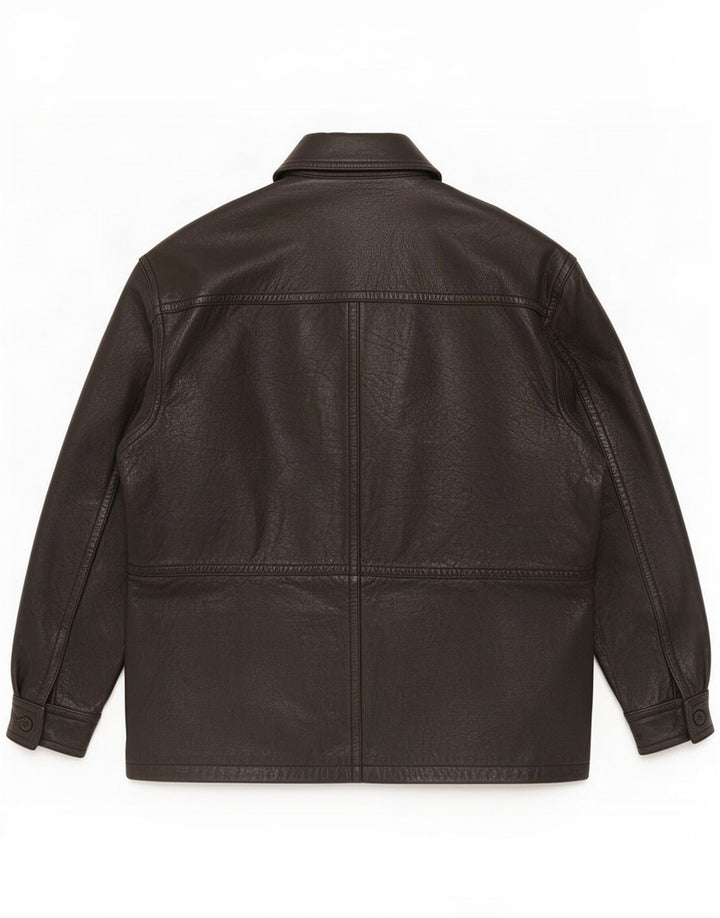 Vintage Herre Læderfrakke UK 40 Large Black
