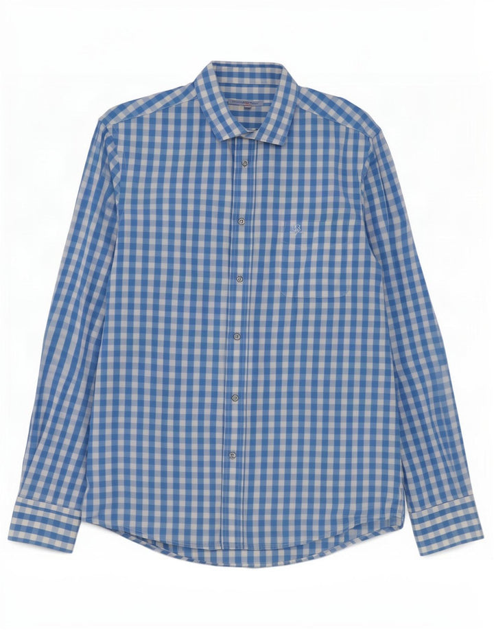 Harmont & Blaine Herreskjorte 2XL Blå Gingham Bomuld