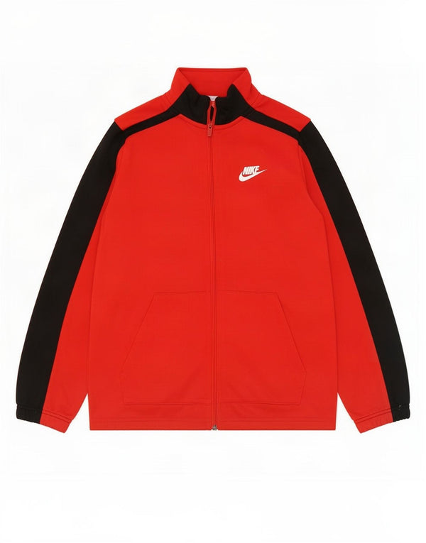 Nike drenge grafisk træningsdragt topjakke 10-11 år Medium rød farveblok
