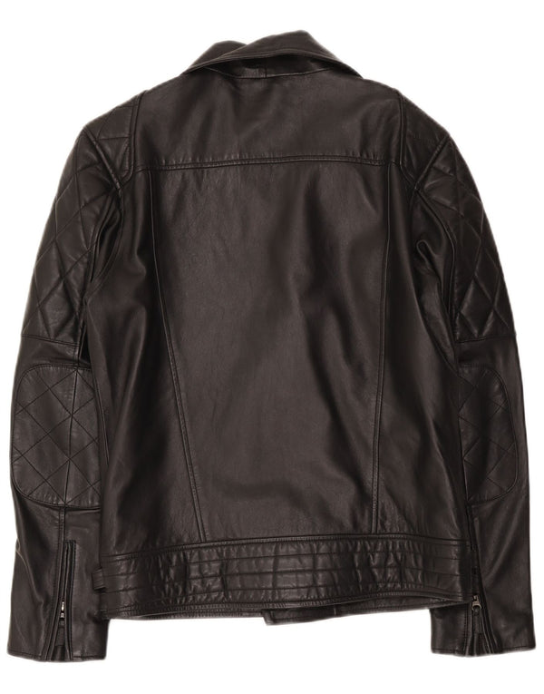 Bertanni Herre Læder Biker Jacket UK 38 Medium Sort
