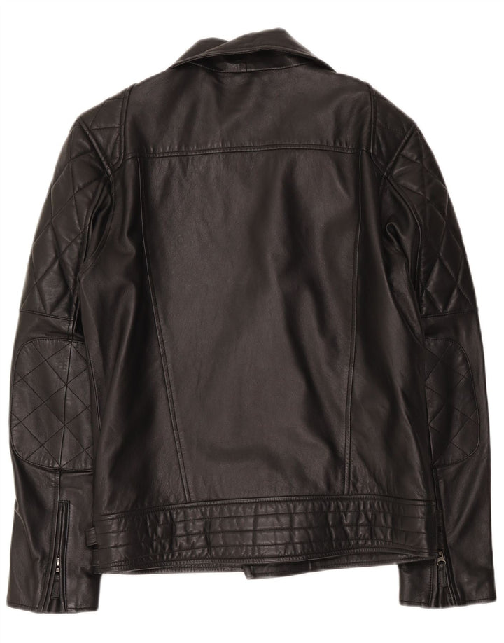 Bertanni Herre Læder Biker Jacket UK 38 Medium Sort