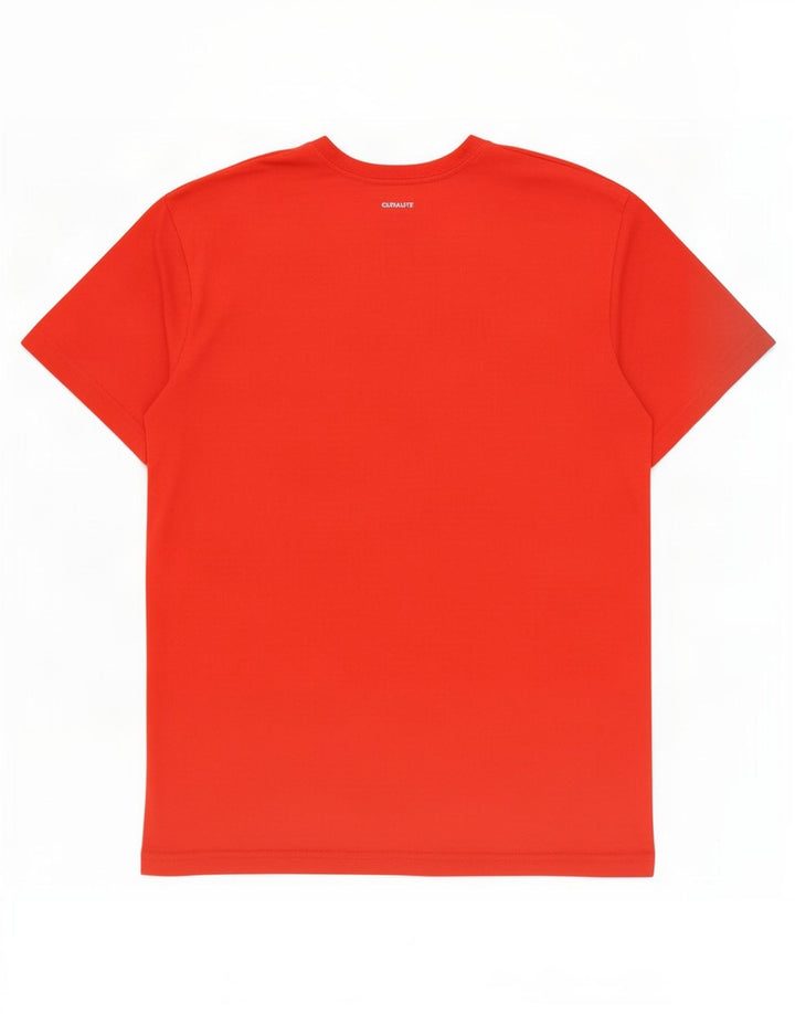 Adidas Herre Climalite T-Shirt Top Stor Rød Polyester