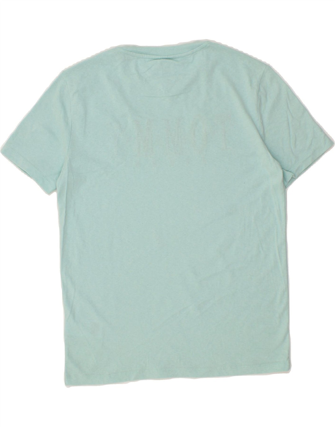 TOMMY HILFIGER Mens Graphic T-Shirt Top Small Blue Cotton Vintage Tommy Hilfiger and Second-Hand Tommy Hilfiger from Messina Hembry 