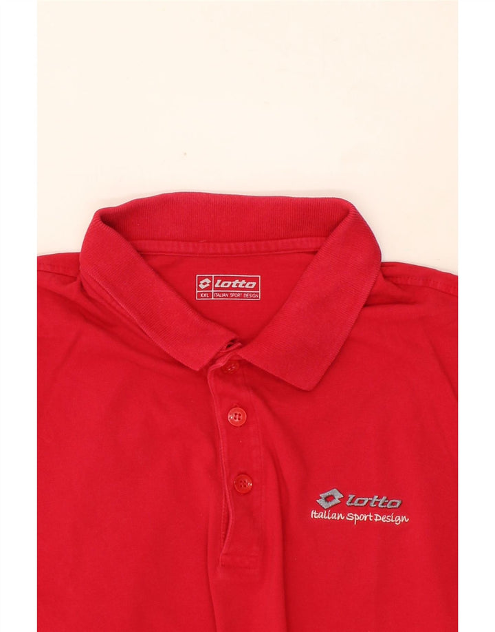 LOTTO Mens Polo Shirt 2XL Red Cotton Vintage Lotto and Second-Hand Lotto from Messina Hembry 