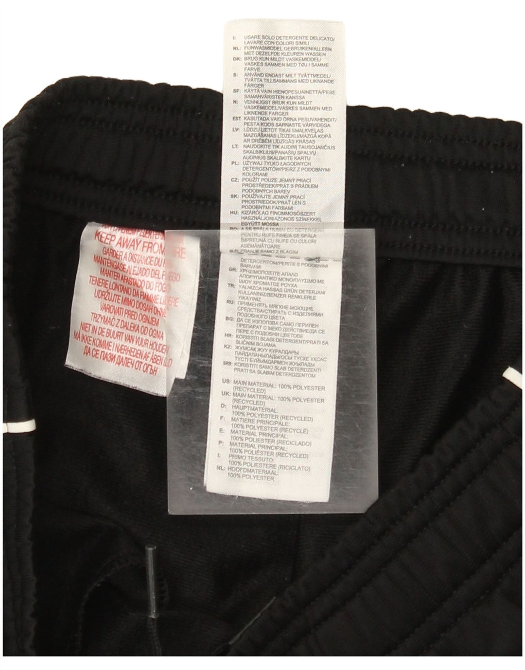 Adidas Drenge Træningsdragt Bukser Joggers 11-12 År Sort Polyester