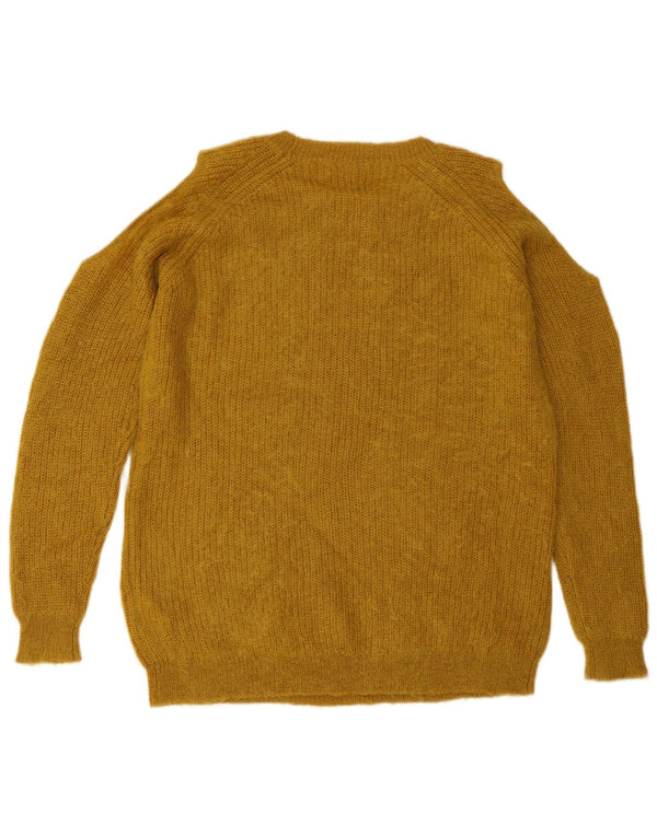 Whistle Womens Off Shoulder Boat Neck Jumper Sweater UK 10 Small Yellow