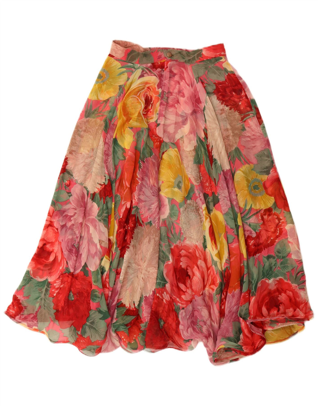 Vintage kvinders 2-delt nederdelsæt IT 42 Medium W26 Flerfarvet blomster