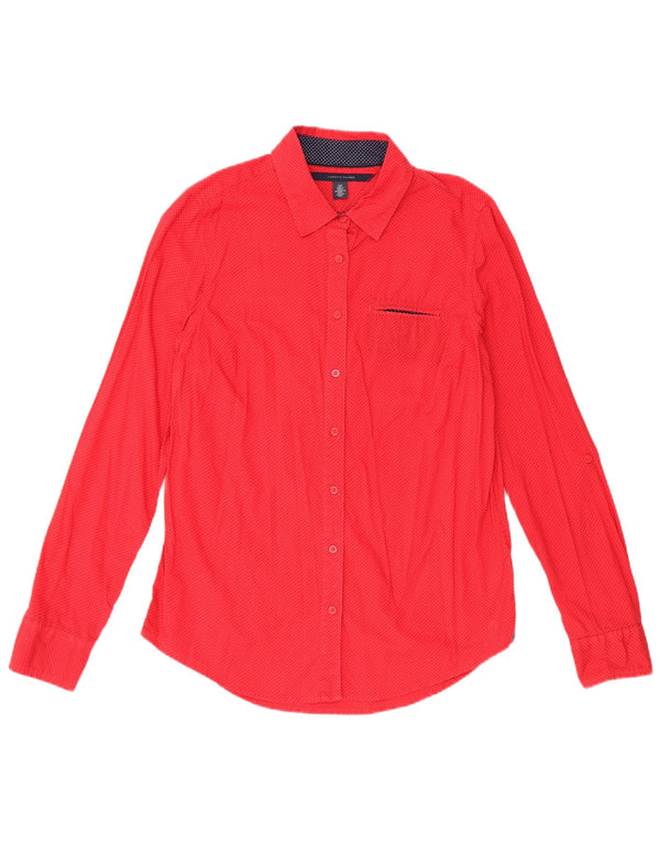 Tommy Hilfiger Dameskjorte UK 10 Lille rødplettet bomuld