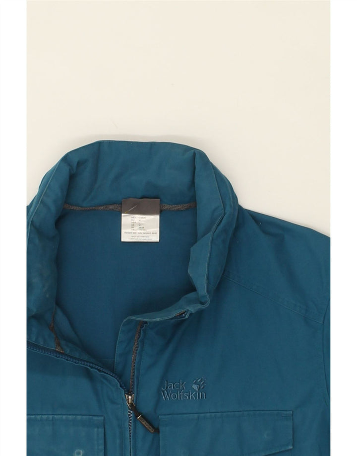 JACK WOLFSKIN Mens Utility Jacket UK 36/38 Small Blue Vintage Jack Wolfskin and Second-Hand Jack Wolfskin from Messina Hembry 
