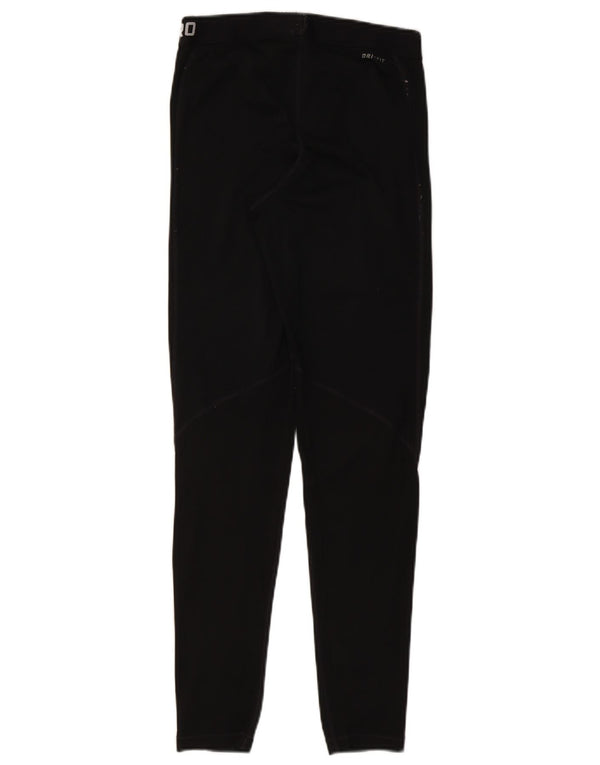 Nike Dame Dri Fit Grafiske Leggings UK 12 Medium Sort Polyester