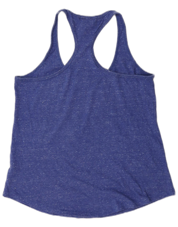 Nike Dame Grafisk Vest Top UK 12 Medium Navy Blue Flecked Bomuld