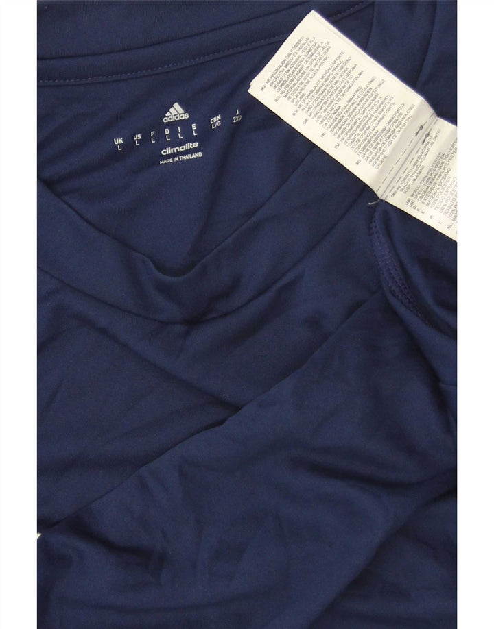 Adidas Herre Climalite T-Shirt Top Stor Marineblå Polyester