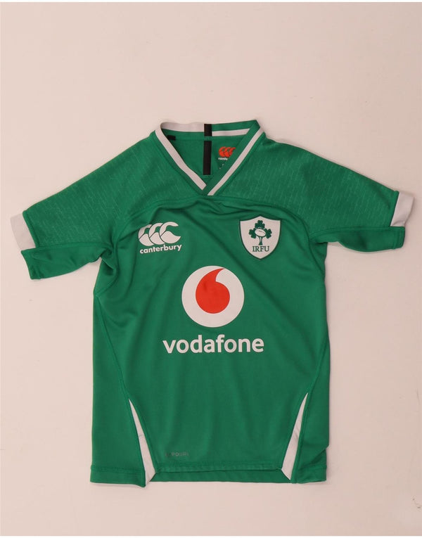 Canterbury Boys IRFU Grafisk T-Shirt Top 7-8 år Grøn Colourblock