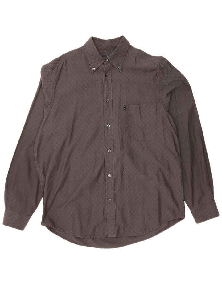 TRUSSARDI JEANS Mens Shirt XL Grey Cotton