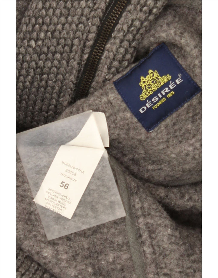 Desiree Dame Hooded Duffel Coat IT 56 3XL Grå Uld