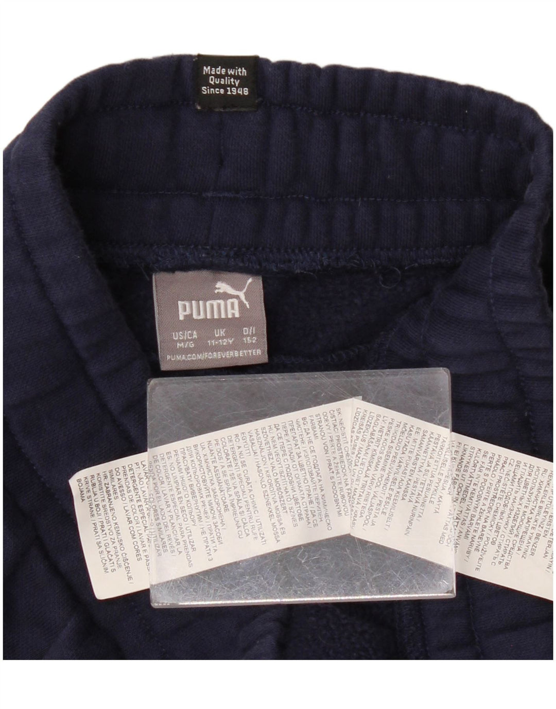 PUMA Træningsdragt til drenge Bukser Joggers 11-12 år Marineblå Bomuld