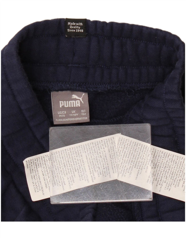 PUMA Træningsdragt til drenge Bukser Joggers 11-12 år Marineblå Bomuld