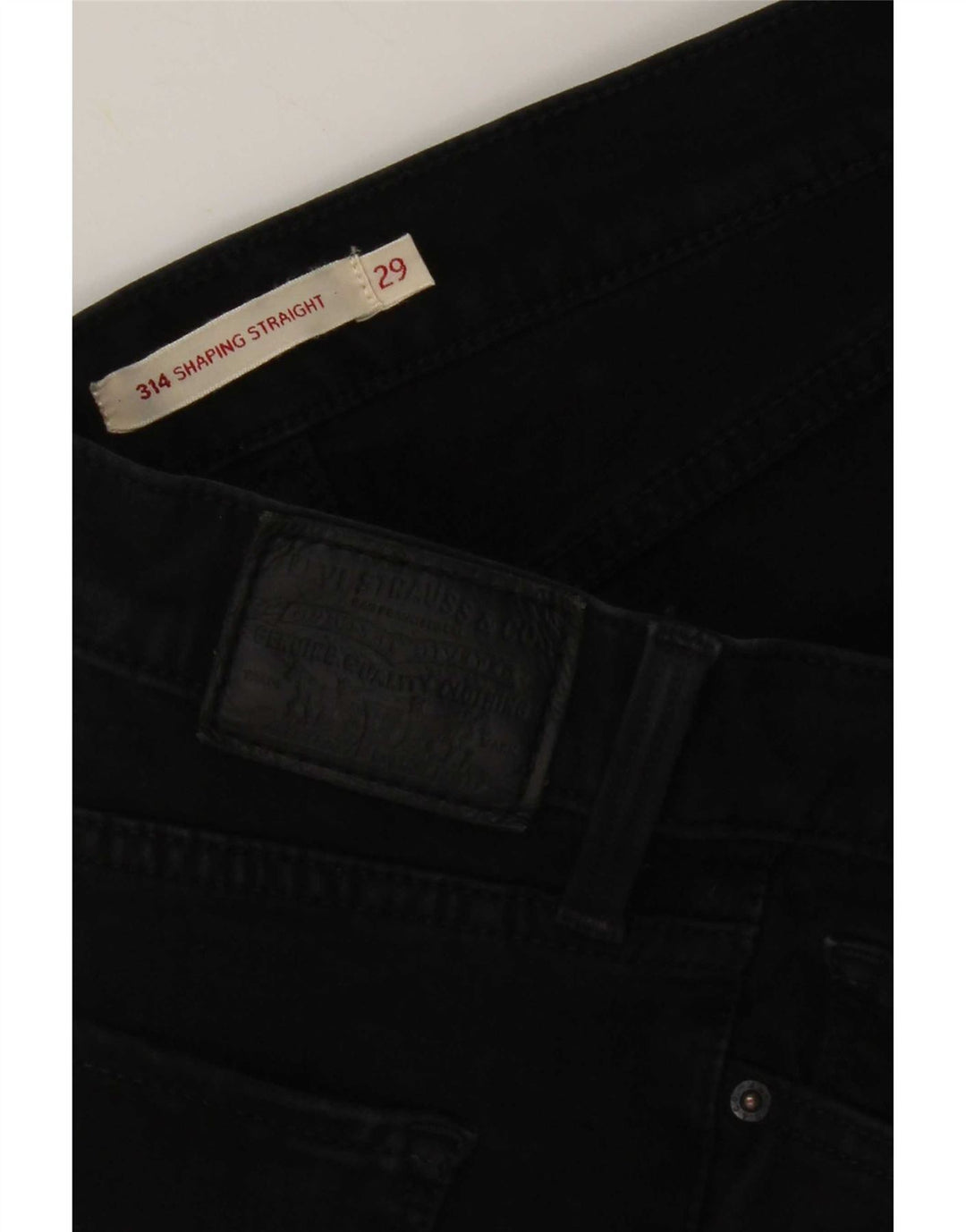Levi's Womens 314 Shaping Straight Jeans W29 L28 Sort