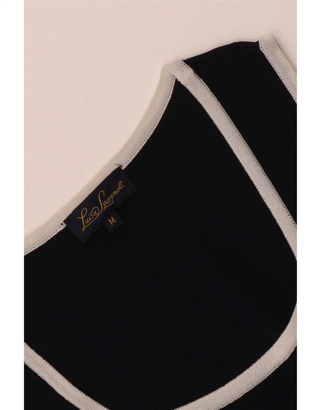 Luisa Spagnoli Dame Ærmeløs Shift Dress UK 12 Medium Navy Blue