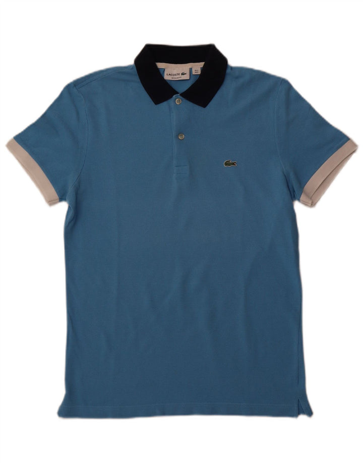 LACOSTE Herre Regular Fit Polo Shirt Størrelse 3 Lille Blå Bomuld