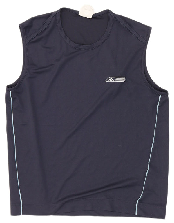 Adidas Herrevest Top Large Navy Blue Polyester