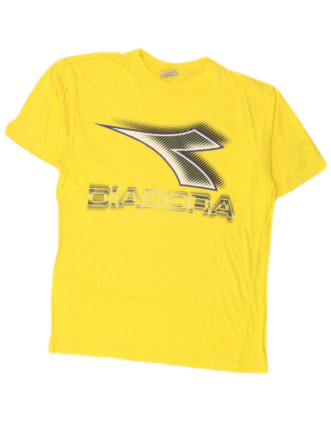DIADORA Herre grafisk T-shirt Top Medium Gul Bomuld