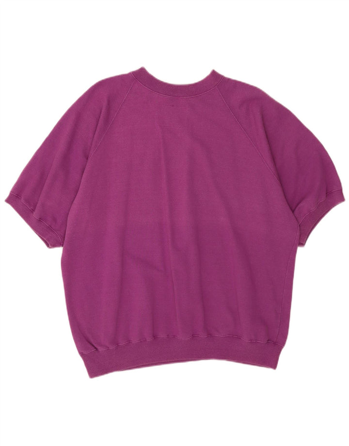 CHAMPION Herre Grafisk Kortærmet Sweatshirt Jumper Stor Lilla