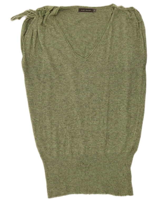 MINT VELVET Dame Oversized Longline Vest Tank Top UK 10 Small Green