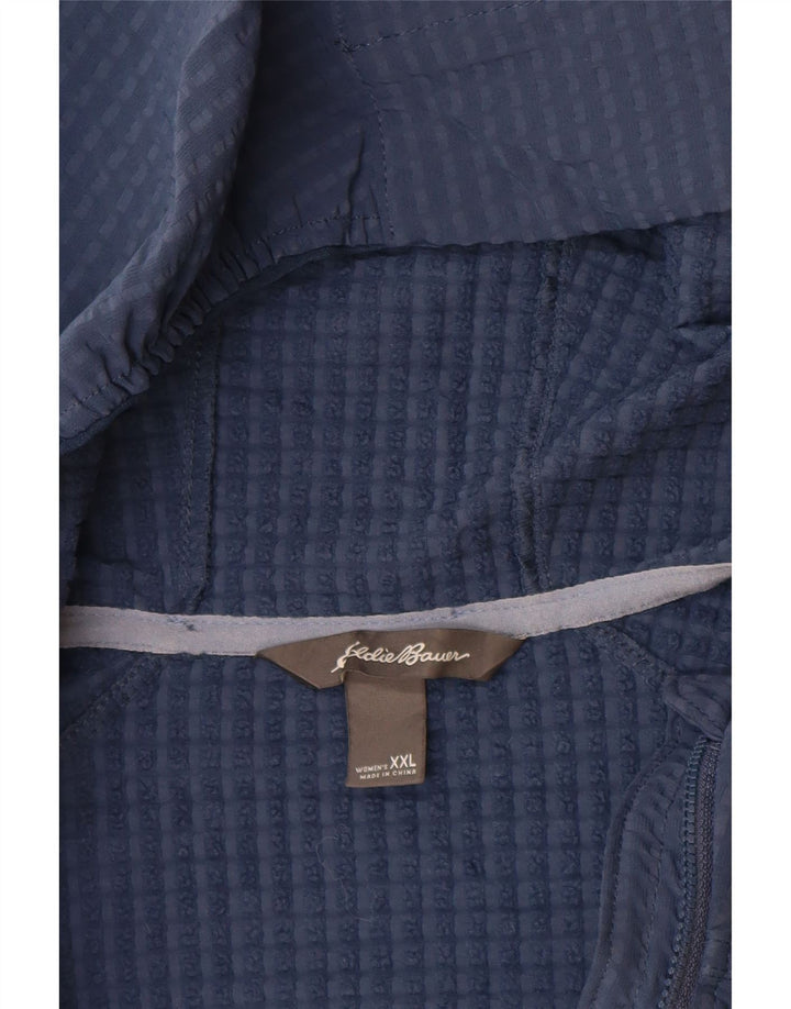 Eddie Bauer Dame Hættevindjakke UK 20 2XL Blå Polyester