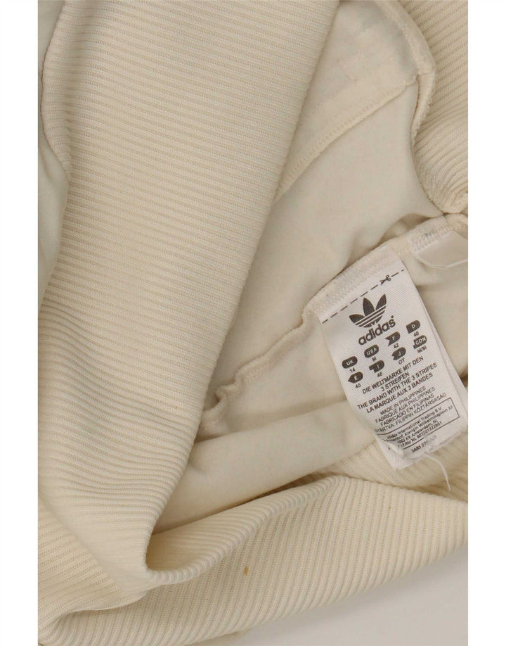 Adidas Grafisk træningsdragt topjakke til kvinder UK 14 Medium Off White