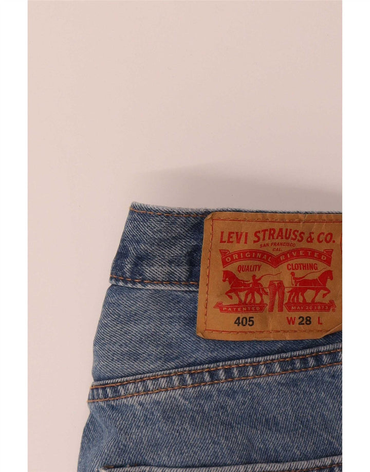 Levi's Herre 405 Standard Fit denimshorts W28 Små blå bomuld