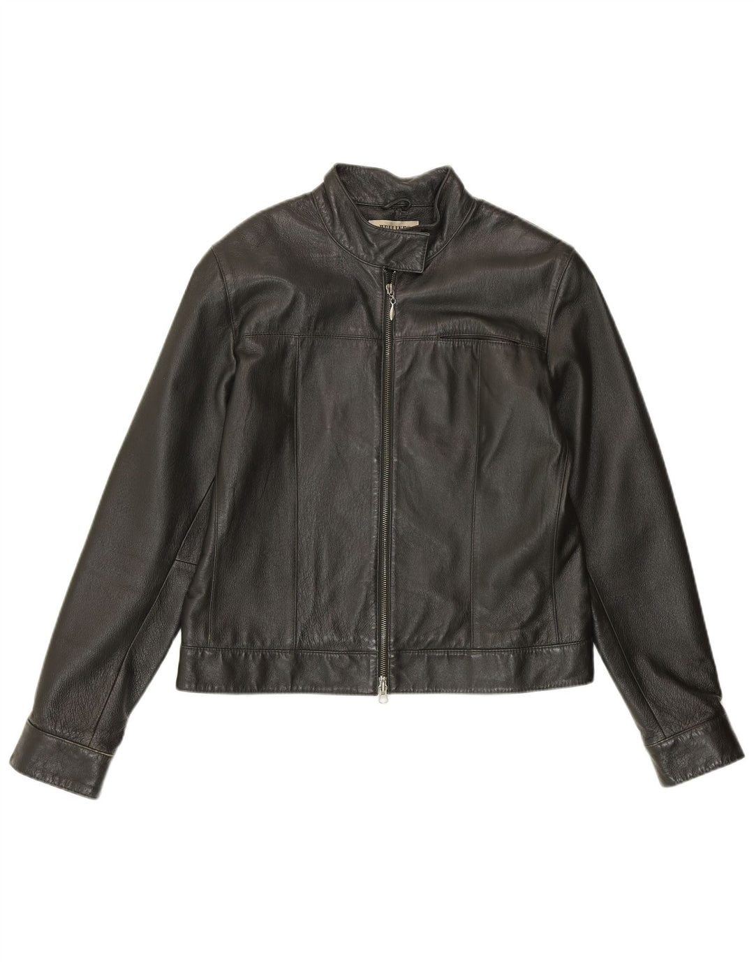 HELLINE Dame Læderjakke UK 14 Medium Grønt Læder